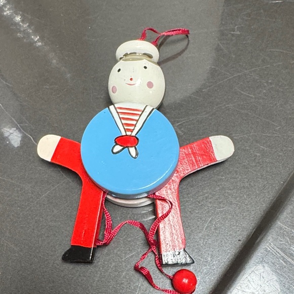 Other - Colorful Wooden Sailor Toy - Dutch, Rare and Vintage